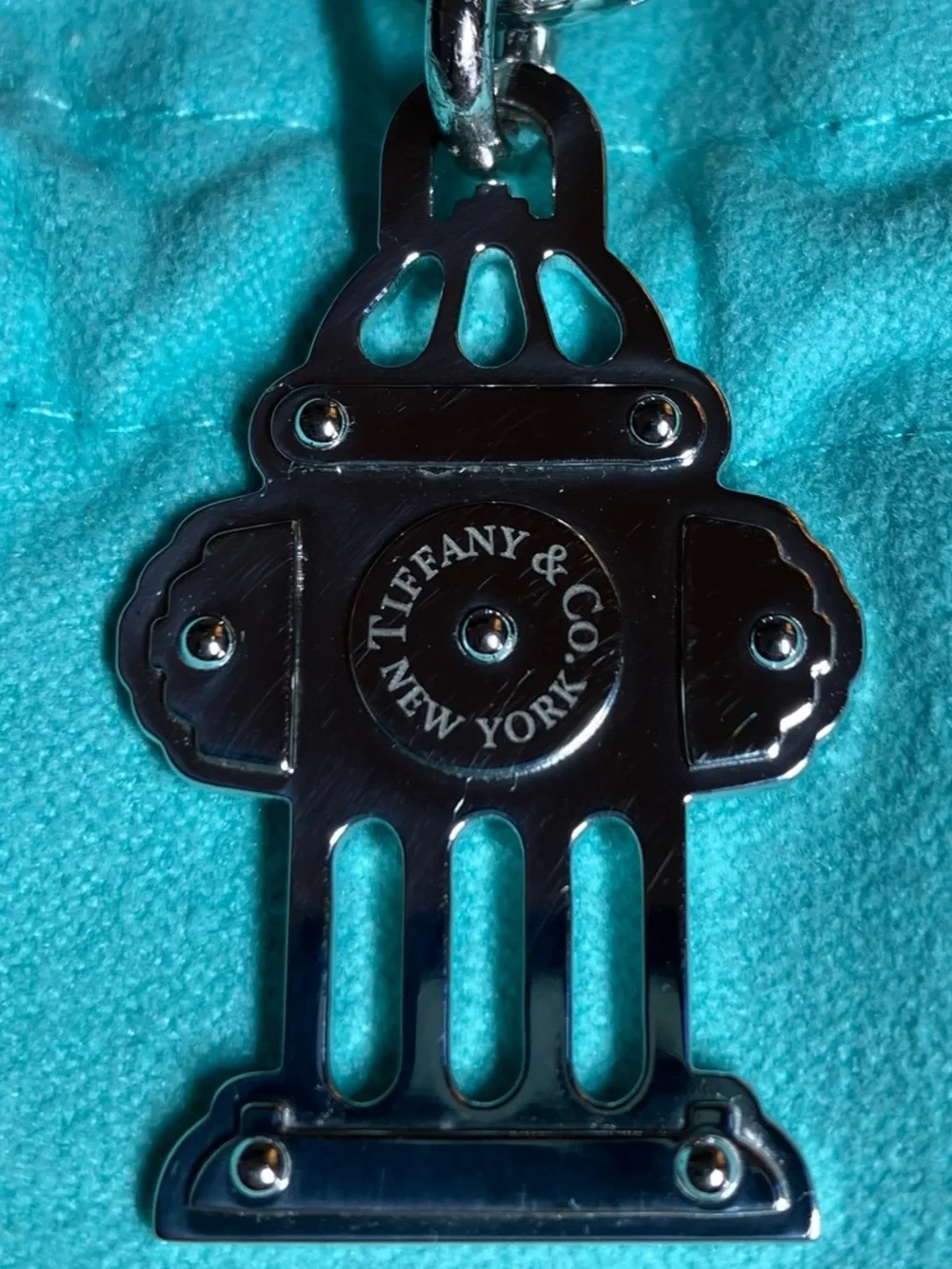 Tiffany & Co. Metal Fire Hydrant Pet Collar Charm